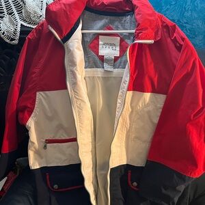 Jaclyn Smith Sport Plus Red/White & Navy Jacket. Vintage #y2K